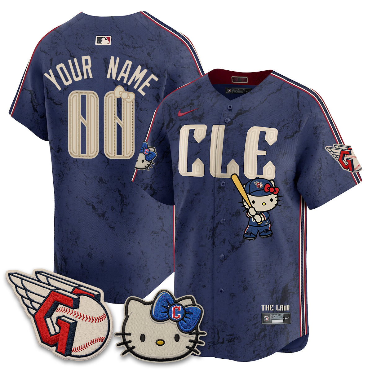 Cleveland Guardians x Meow KT Vapor Custom Jersey - Stitched-NQD