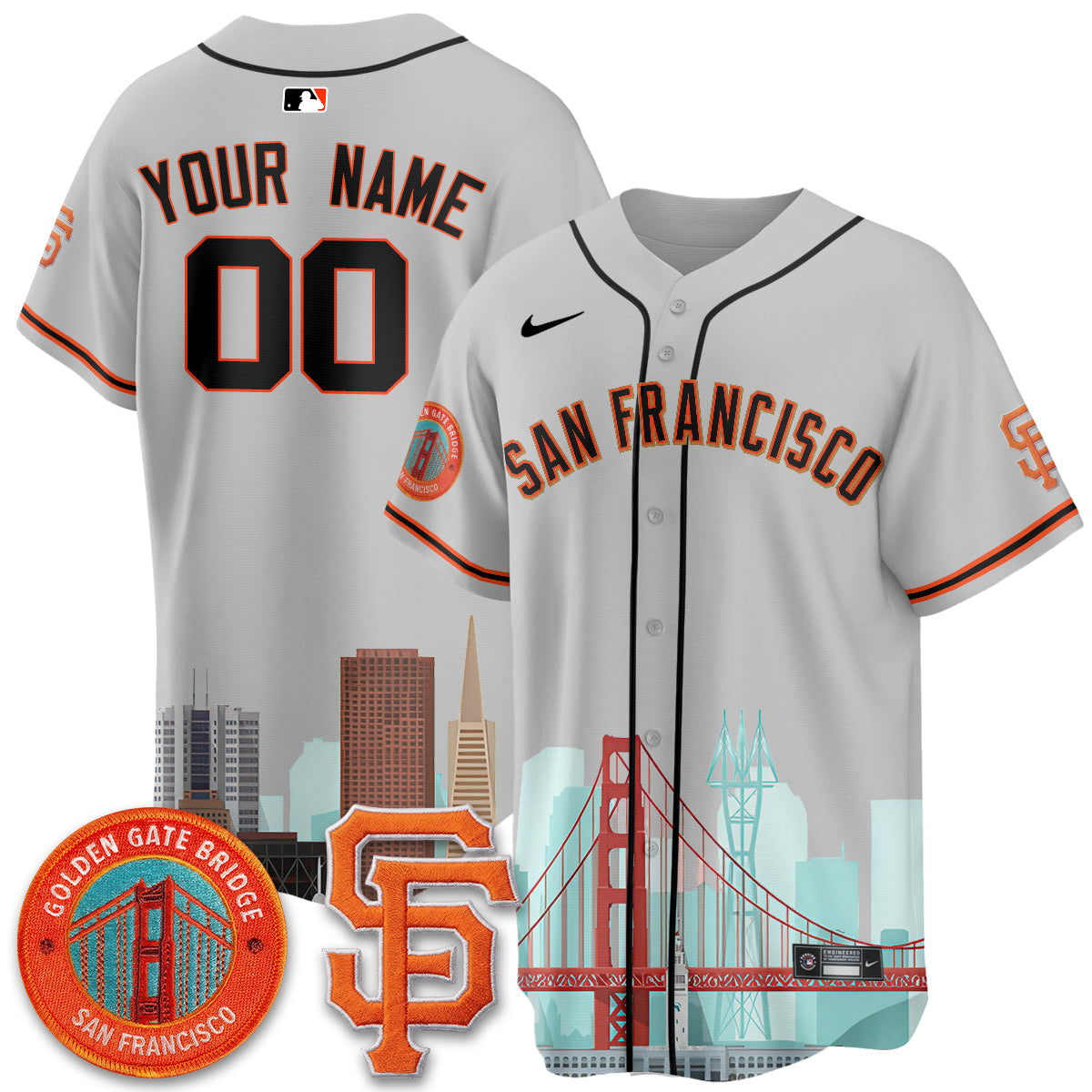 San Francisco Giants SF City Edition Vapor Custom Jersey - Stitched