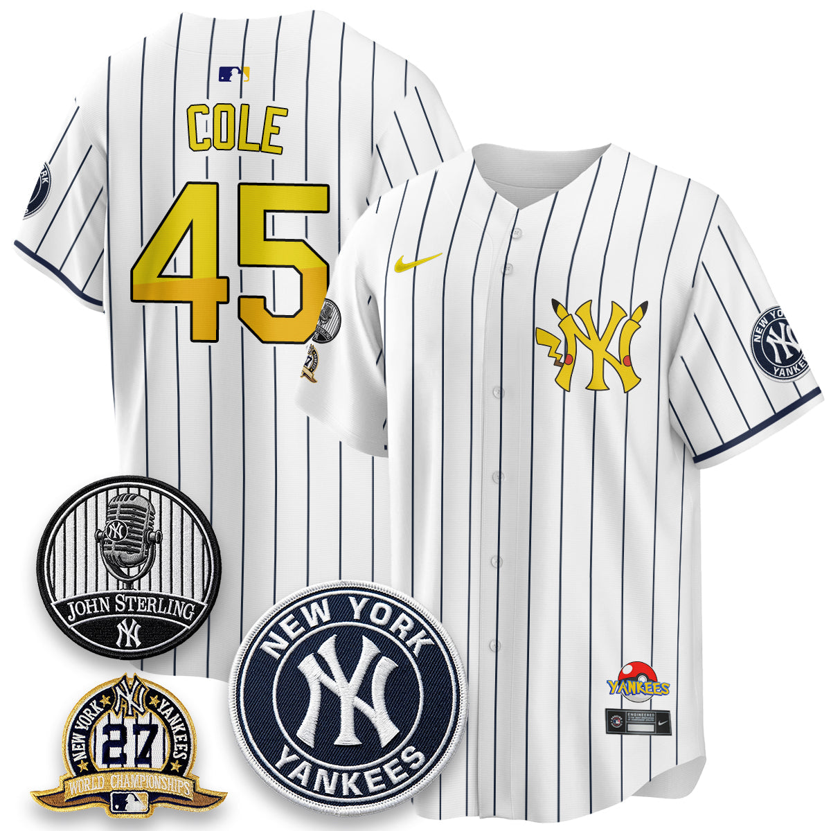 NYY x PKM Cartoon Limited Jersey -  Stitched-NQD