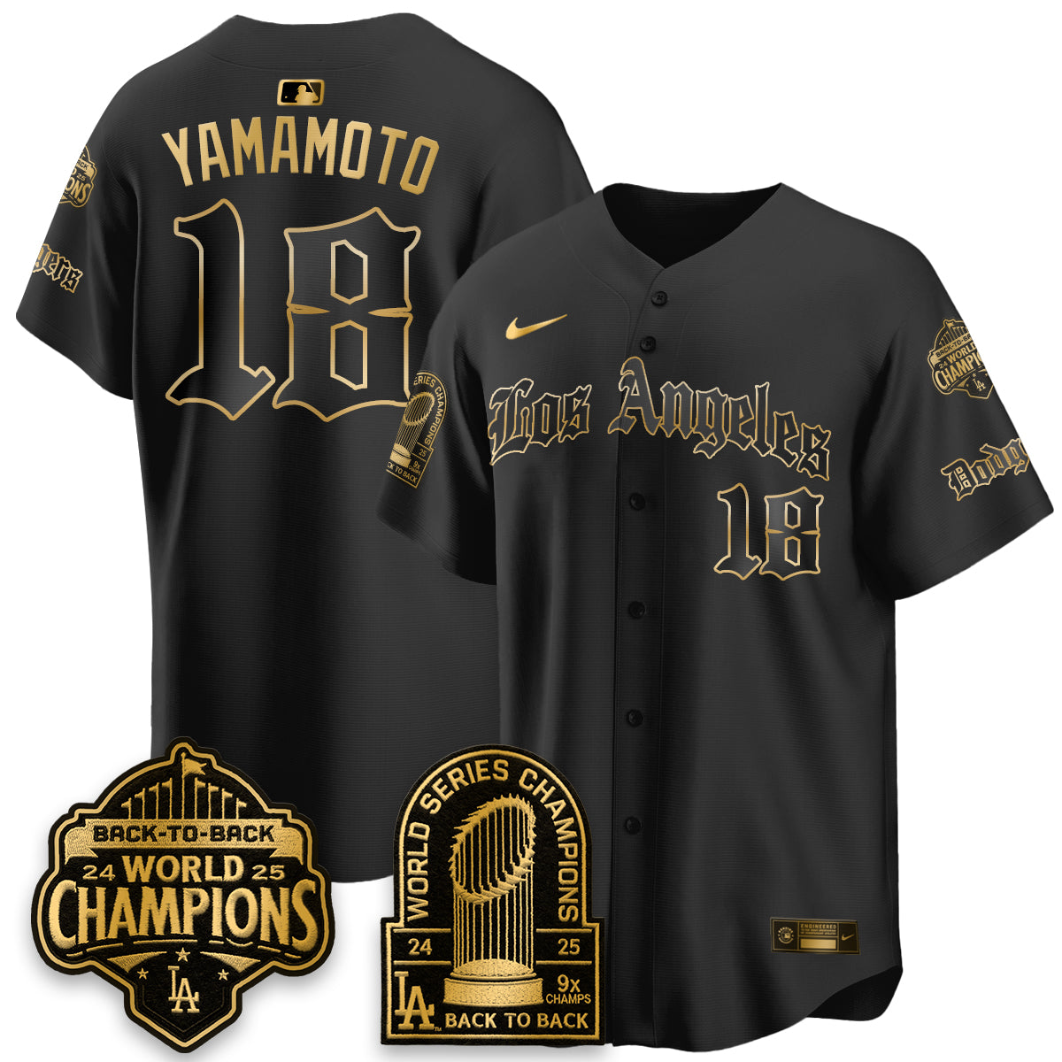 LAD WS Champions Back 2 Back Patch Vapor Premier Limited Gothic Edition Jersey - All Stitched