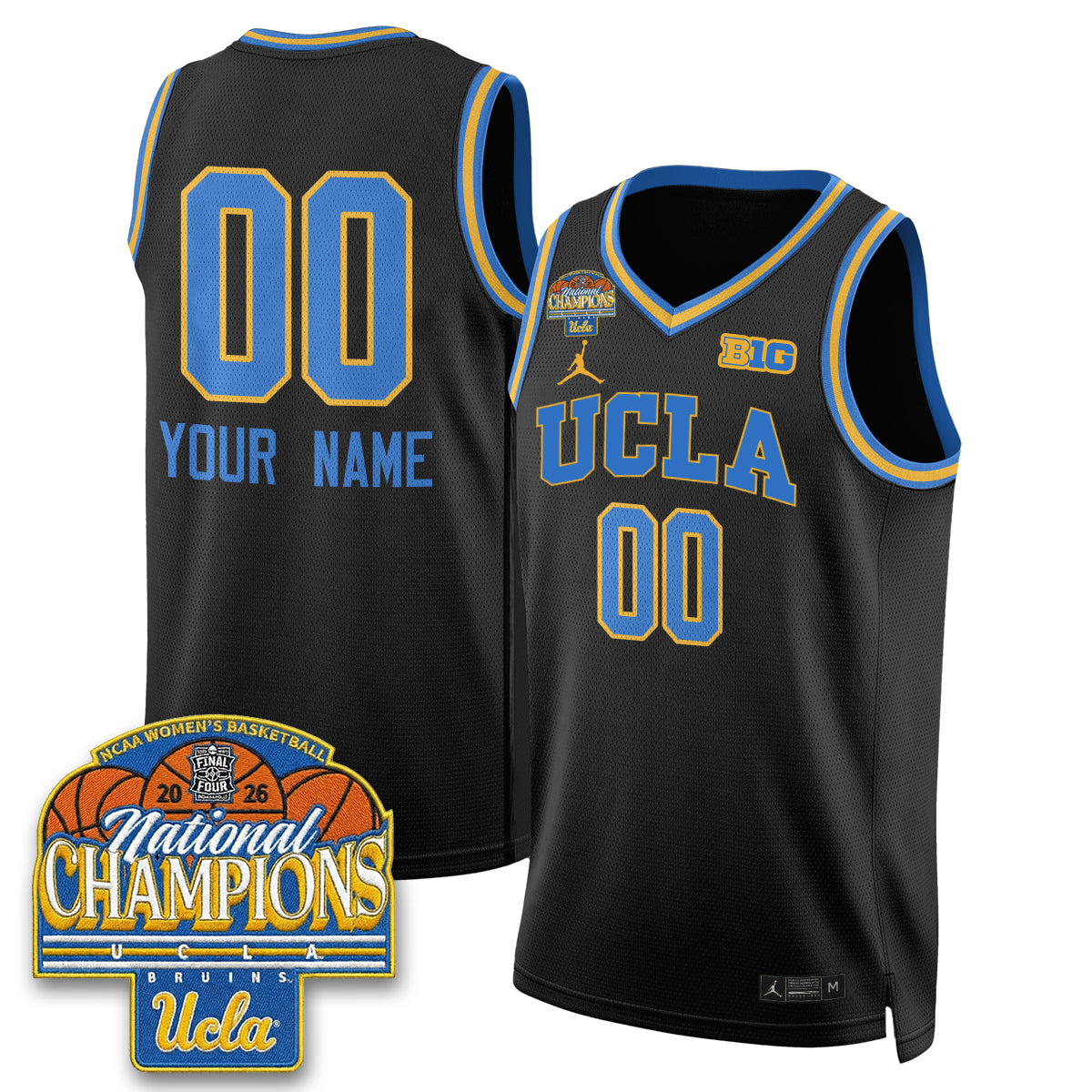 UCLA Women's Basketball National Champion 2026 Limited Custom Jersey -  Stitched-NQD