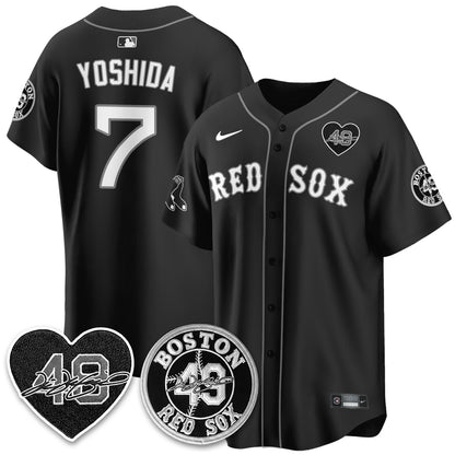 BOS Tim Wakefield Memorial Patch Vaper Premier Limited Jersey - All Stitched
