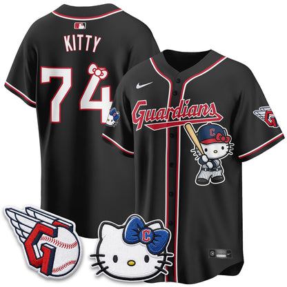 Cleveland Guardians x Meow KT Vapor Jersey - Stitched-NQD
