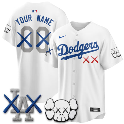Los Angeles Dodgers x KAWS Edition Vapor Custom Jersey - Stitched