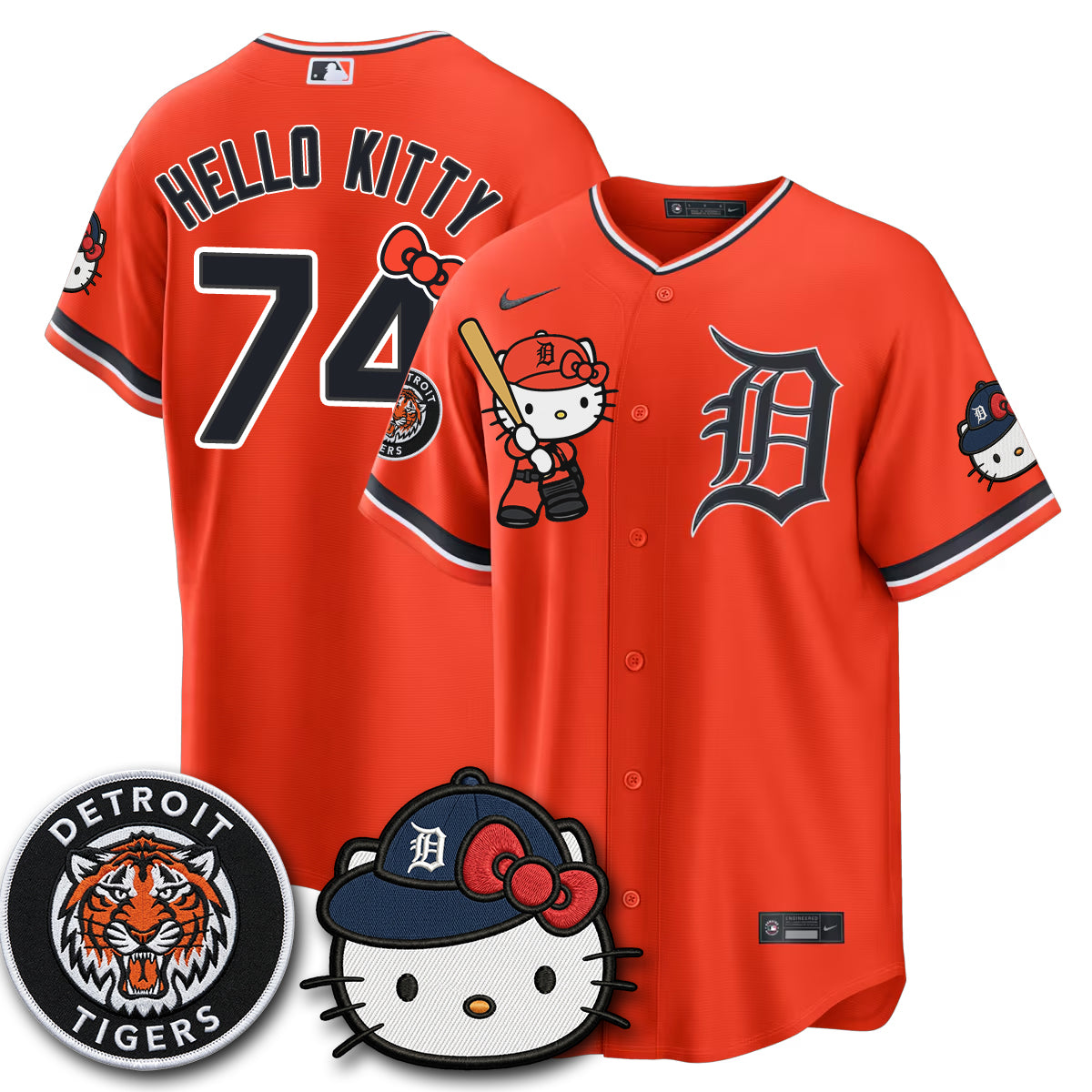 Detroit Tigers x Meow KT Edition Vapor Limited Jersey - Stitched-NQD