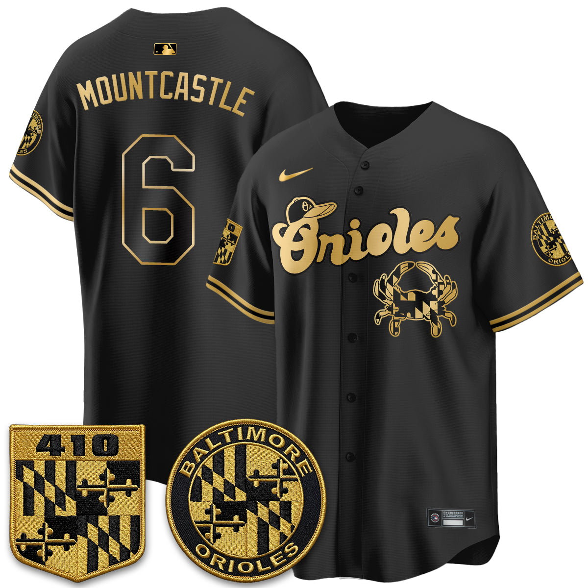Baltimore Orioles Maryland Flag Vapor Limited Jersey - Stitched