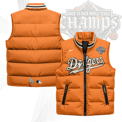 Los Angeles Dodgers Halloween 2026 Unisex Puffer Vest - Printed-NQD