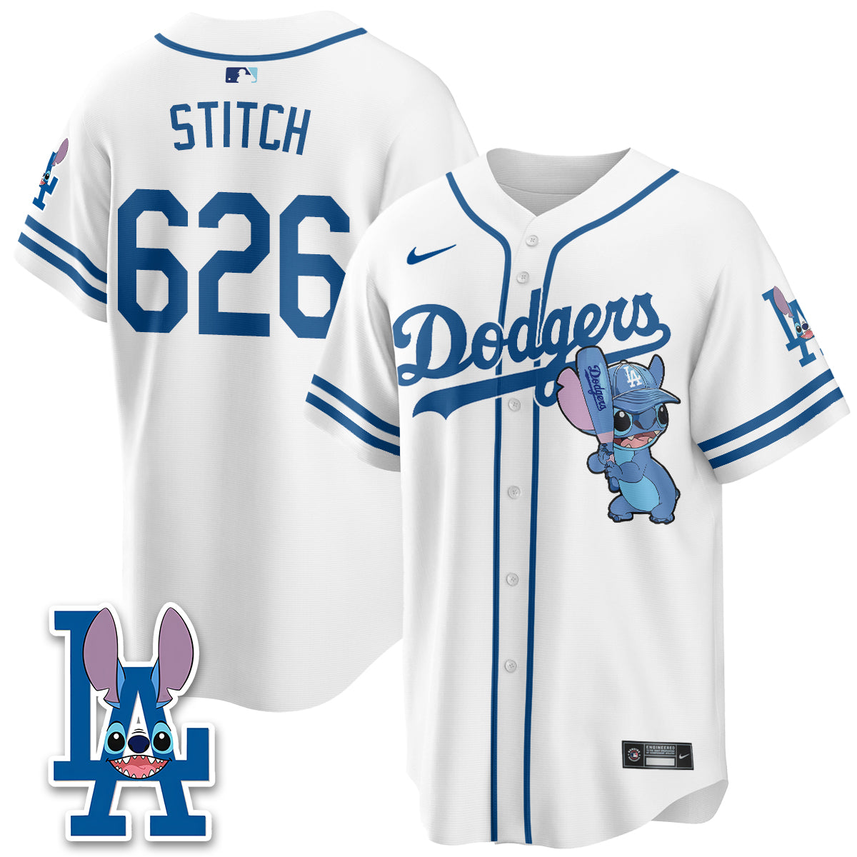 Los Angeles Dodgers x Blue Alien Edition Vapor Jersey - Stitched