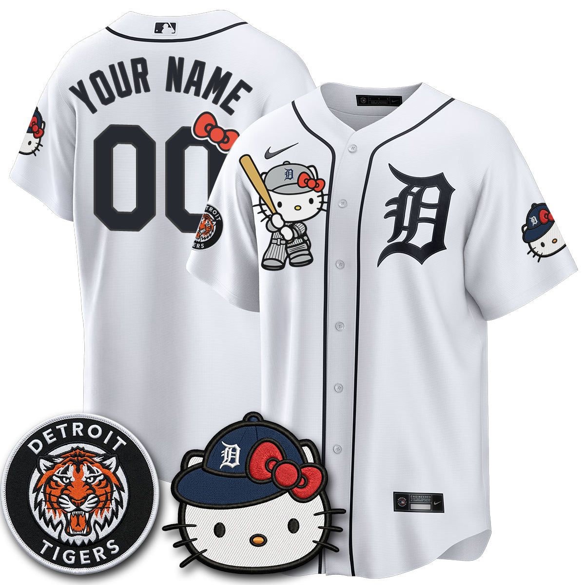 Detroit Tigers x Meow KT Edition Vapor Limited Custom Jersey - Stitched-NQD