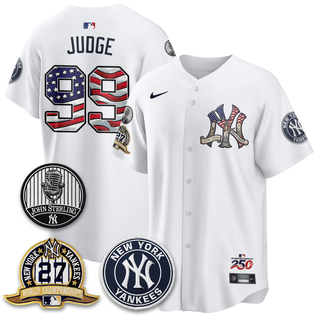 NYY Independence Day USA Vapor Limited Jersey - Stitched-NQD