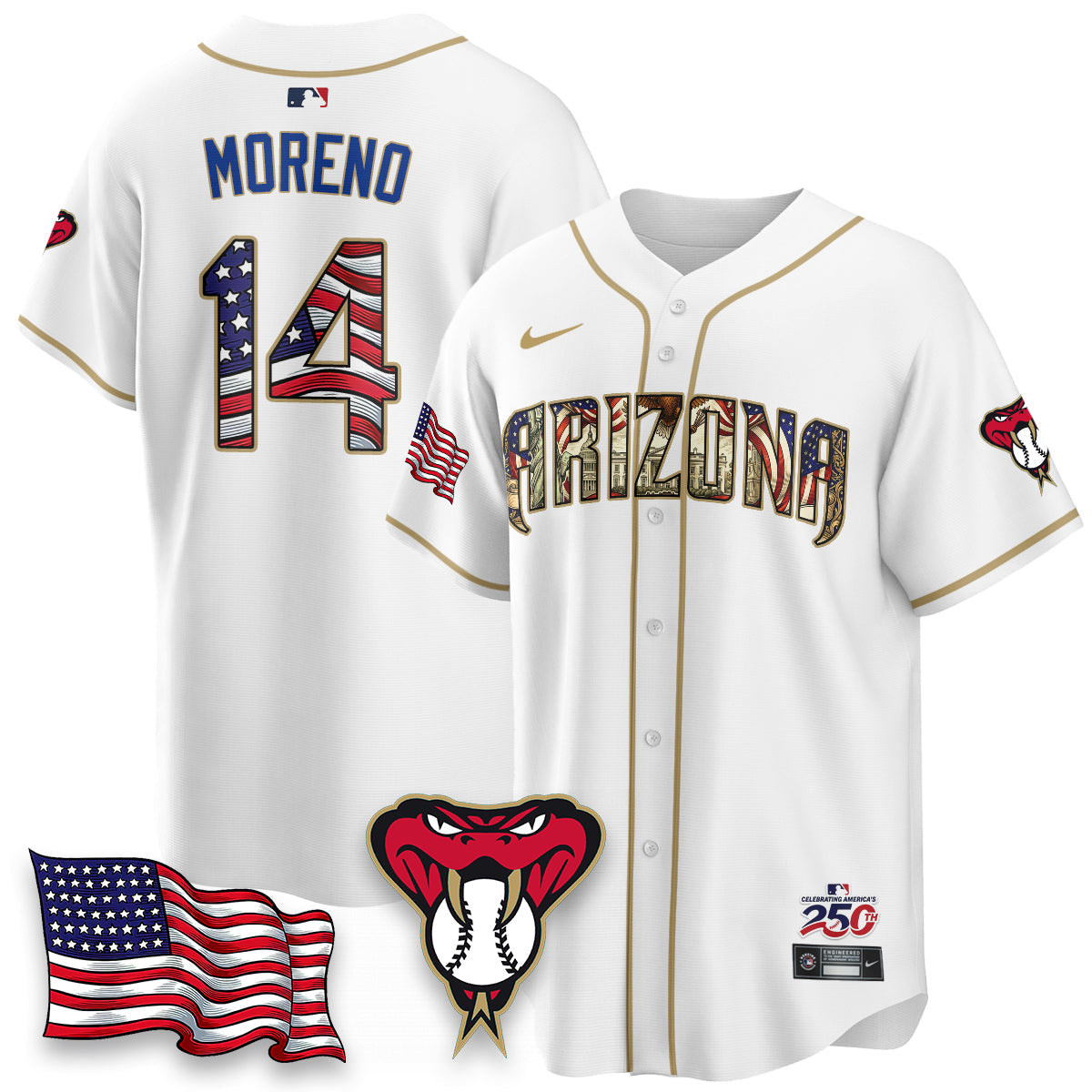 ARI 2026 Independence Day USA Vapor Limited Jersey - Stitched-NQD