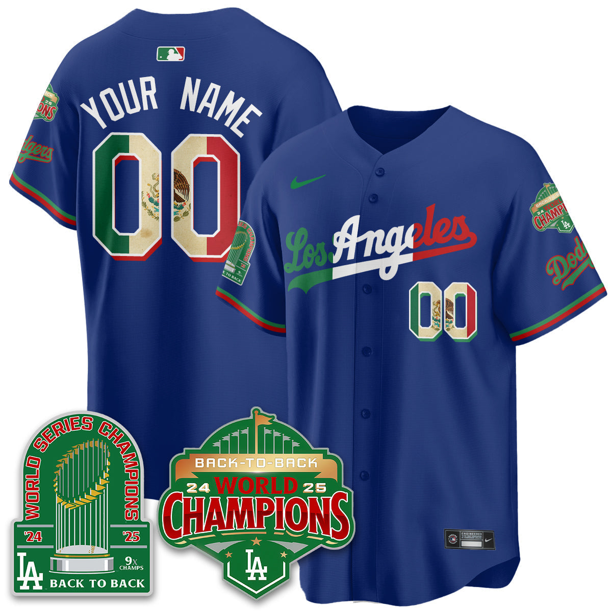 CUSTOM LAD Mexico Vapor Limited Jersey - 9x & B2B Champs - Stitched-NQD