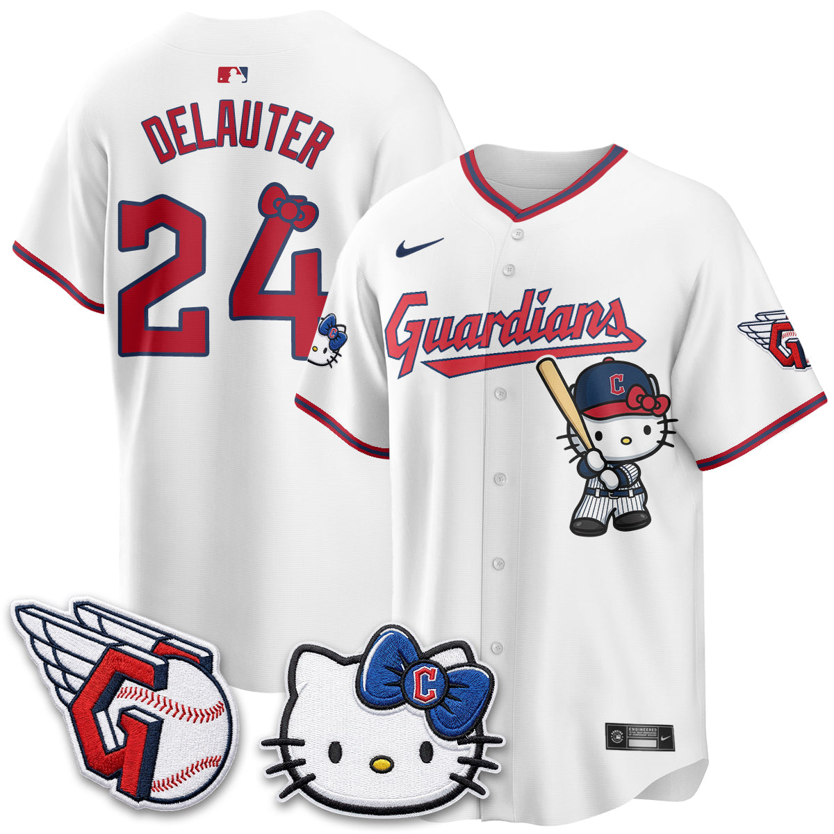 Cleveland Guardians x Meow KT Vapor Jersey - Stitched-NQD