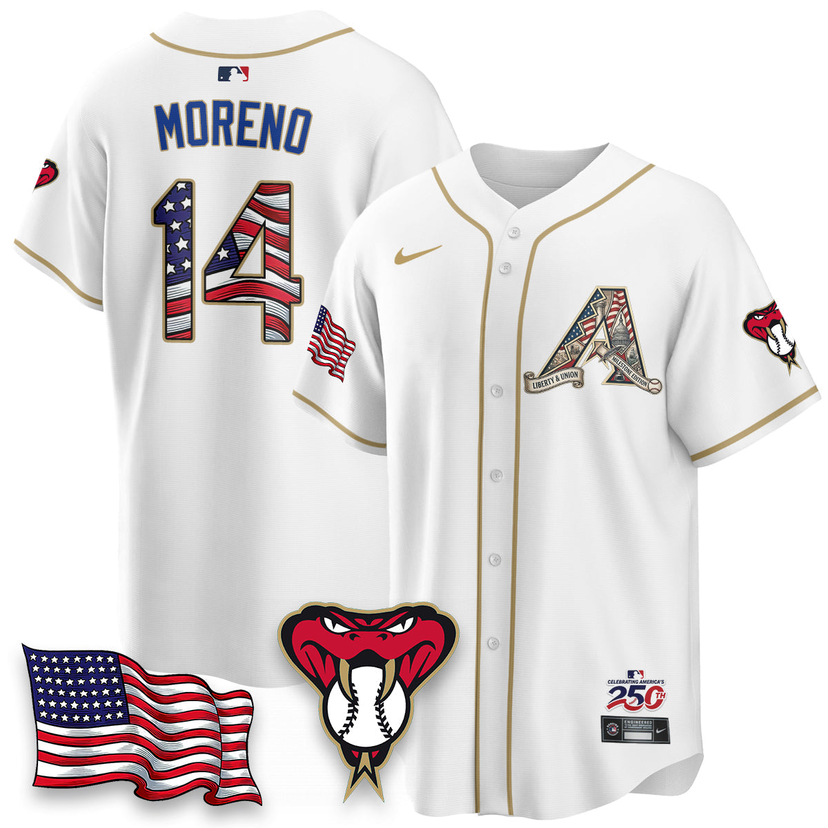 ARI 2026 Independence Day USA Vapor Limited Jersey - Stitched-NQD