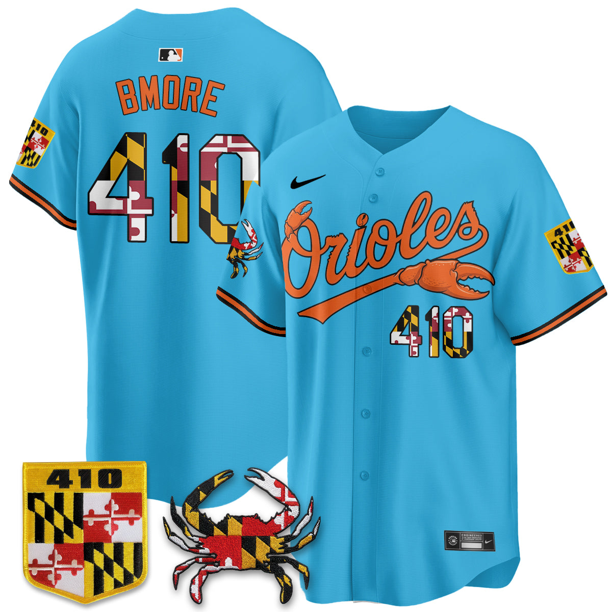 Baltimore Orioles Crab x Maryland Vapor Limited Jersey - Stitched-NQD