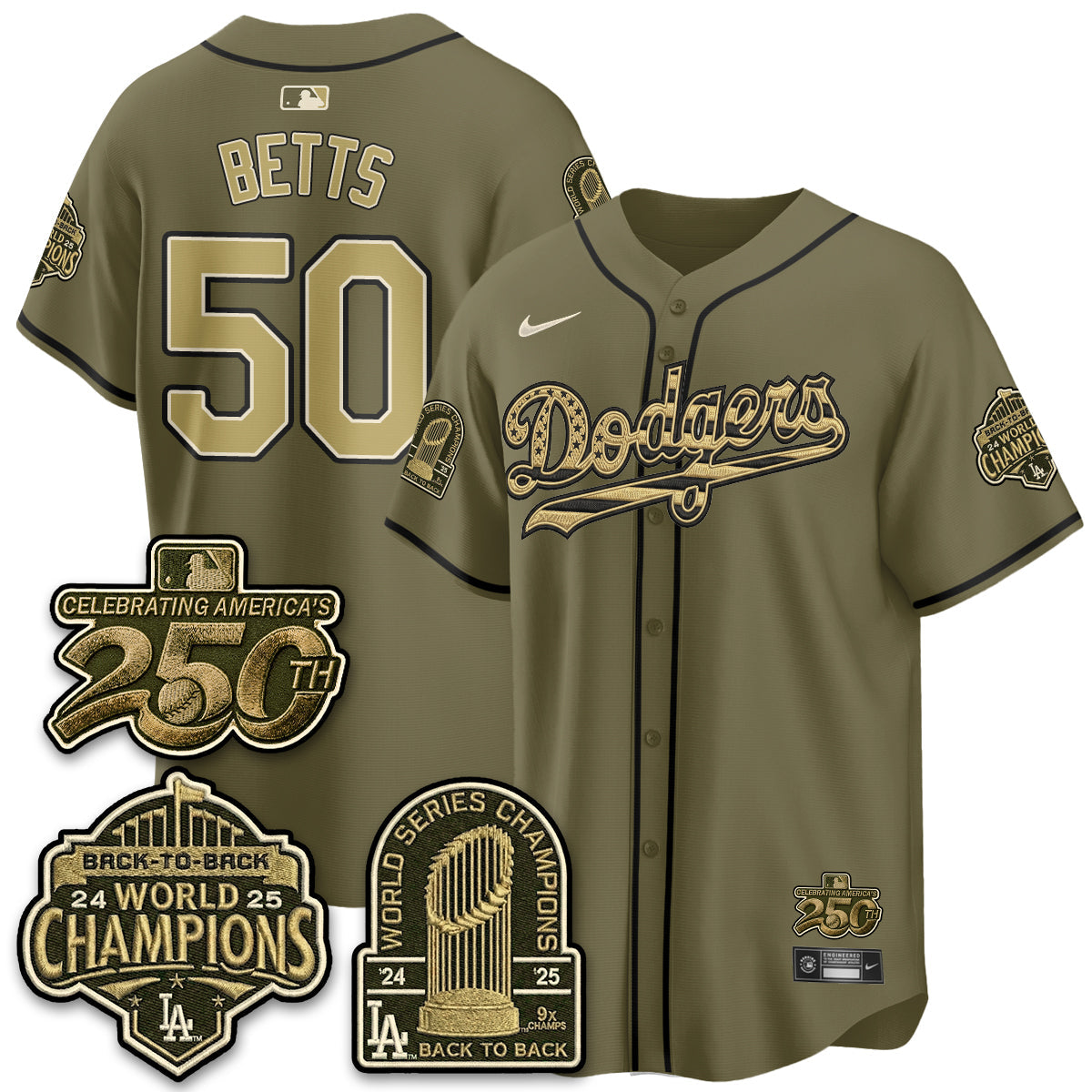 LAD New Era Olive 2026 Armed Forces Day Jersey -Stitched V2-NQD