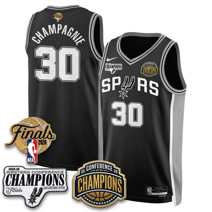 SAS 2026 NBA Western Conference Champions Vapor Jersey - Stitched-NQD