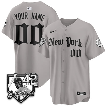 NYY 2026 Jackie Robinson Day Gothic Vapor Custom Limited Jersey - Stitched-NQD