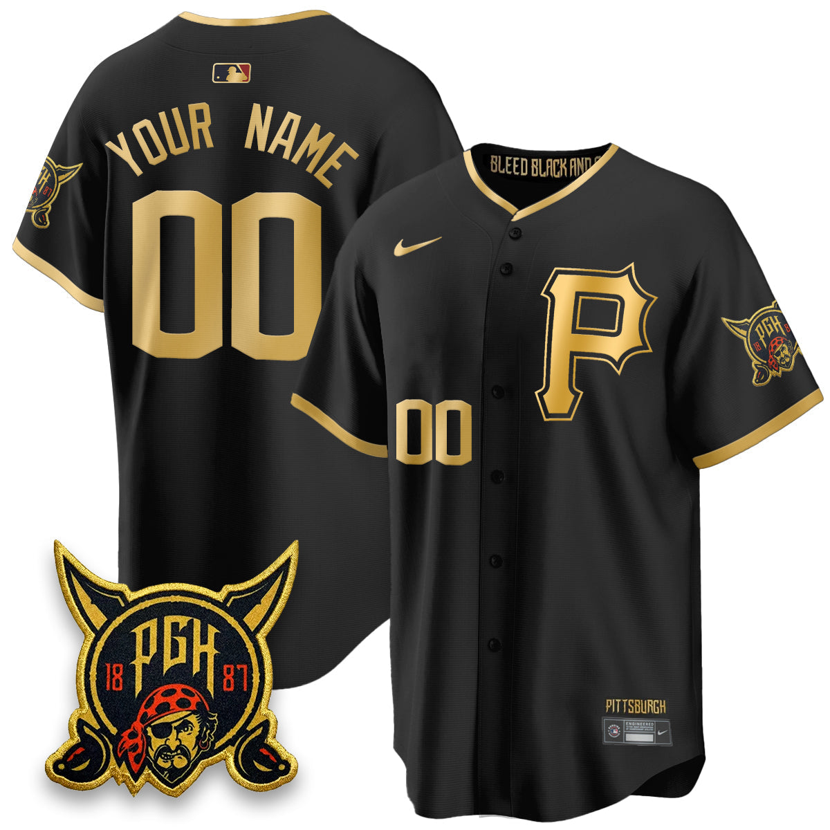 Custom PIT 2026 City Connect Vapor Limited Jersey - All Stitched