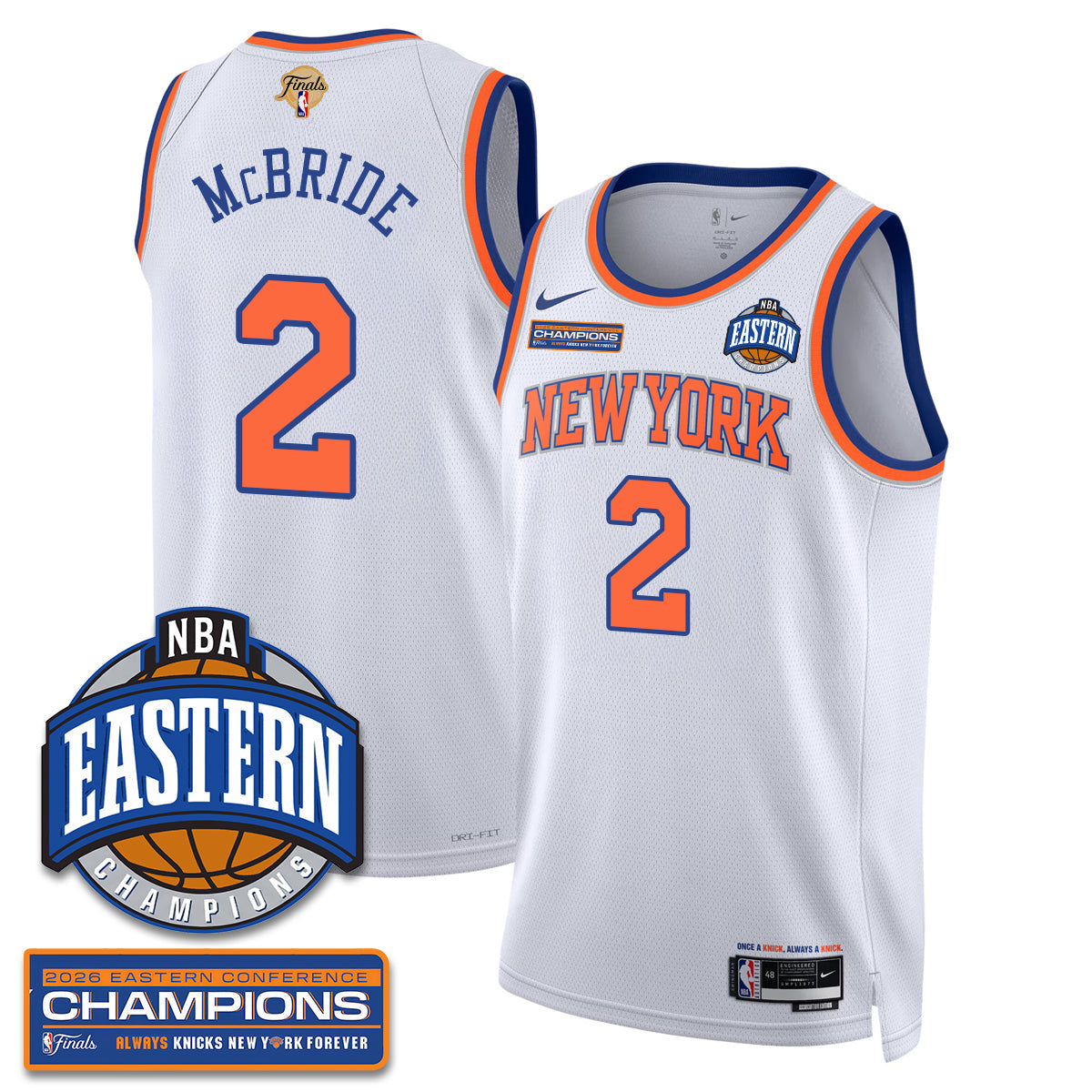 NYK 2026 NBA Eastern Conference Champions Vapor Jersey - Stitched-NQD