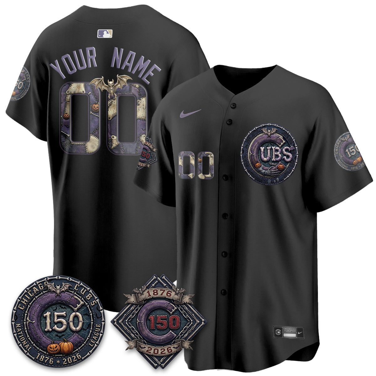 Chicago Cubs Nightmare Edition Vapor Limited Custom Jersey - Printed