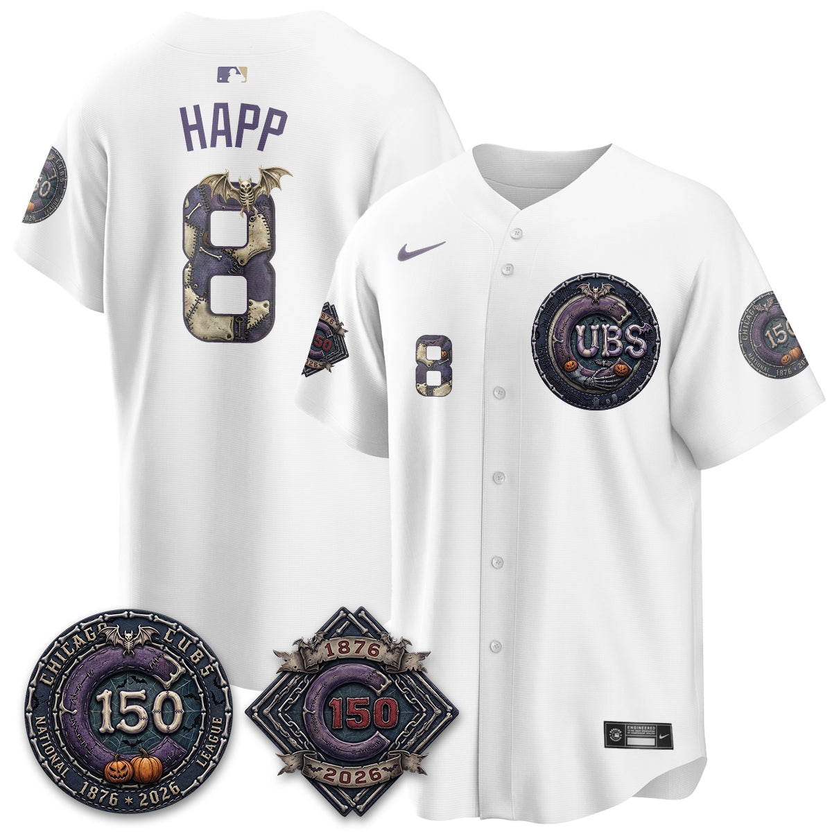 Chicago Cubs Nightmare Edition Vapor Limited Jersey - Printed