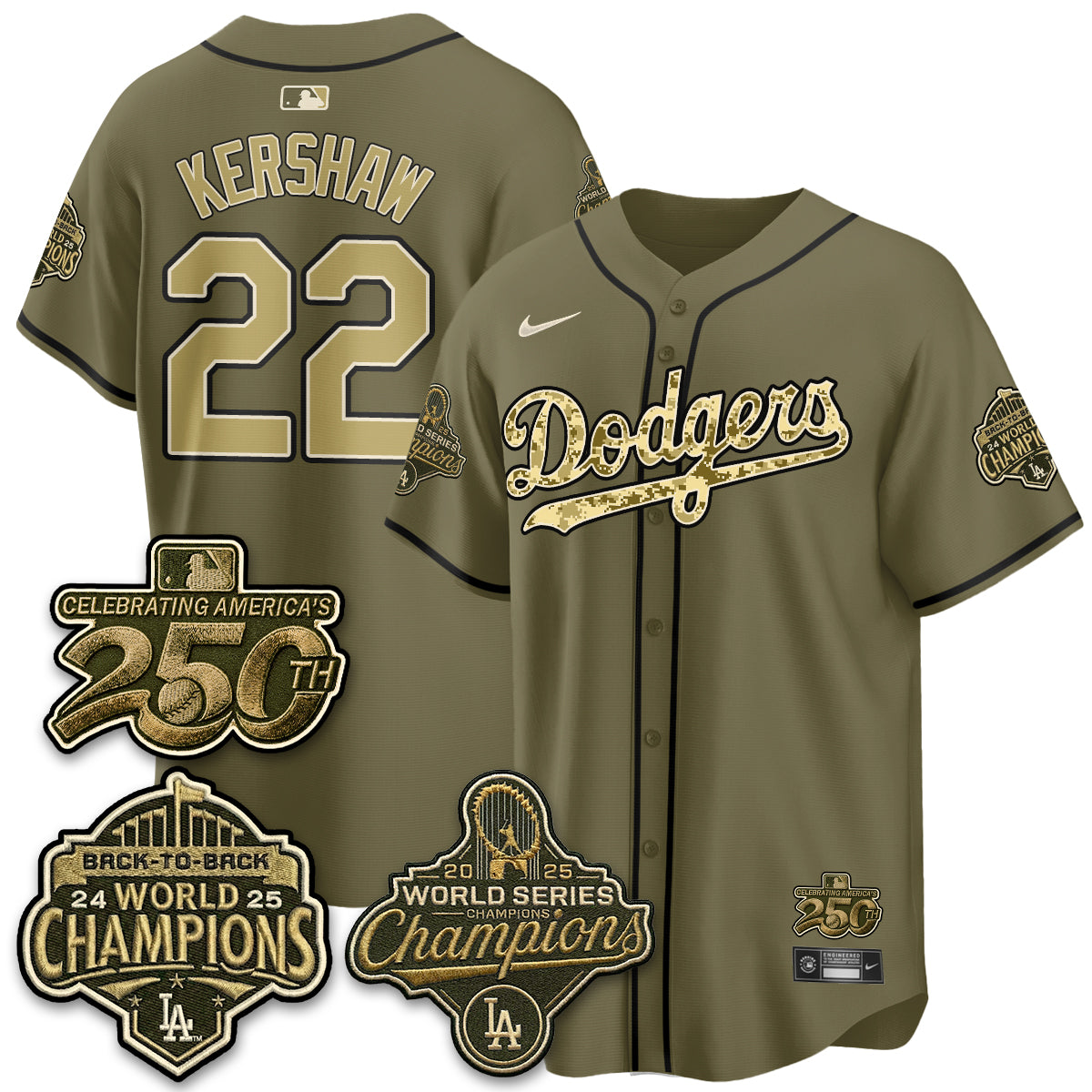 LAD Military Appreciation Game Day Jersey -All Stitched