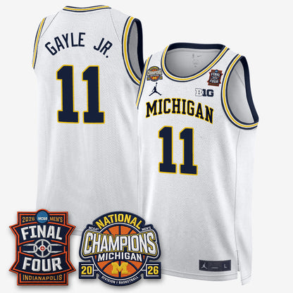MICH Basketball National Champions Big Text Limited Vapor Jersey - Stitched-NQD