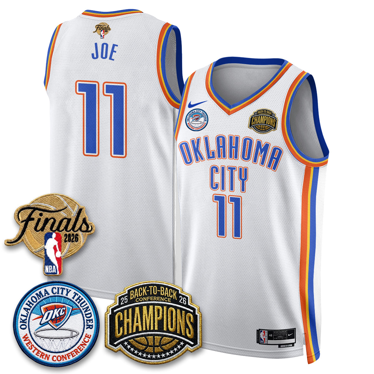 OKC 2026 NBA Western Conference Champions Vapor Jersey - Stitched-NQD