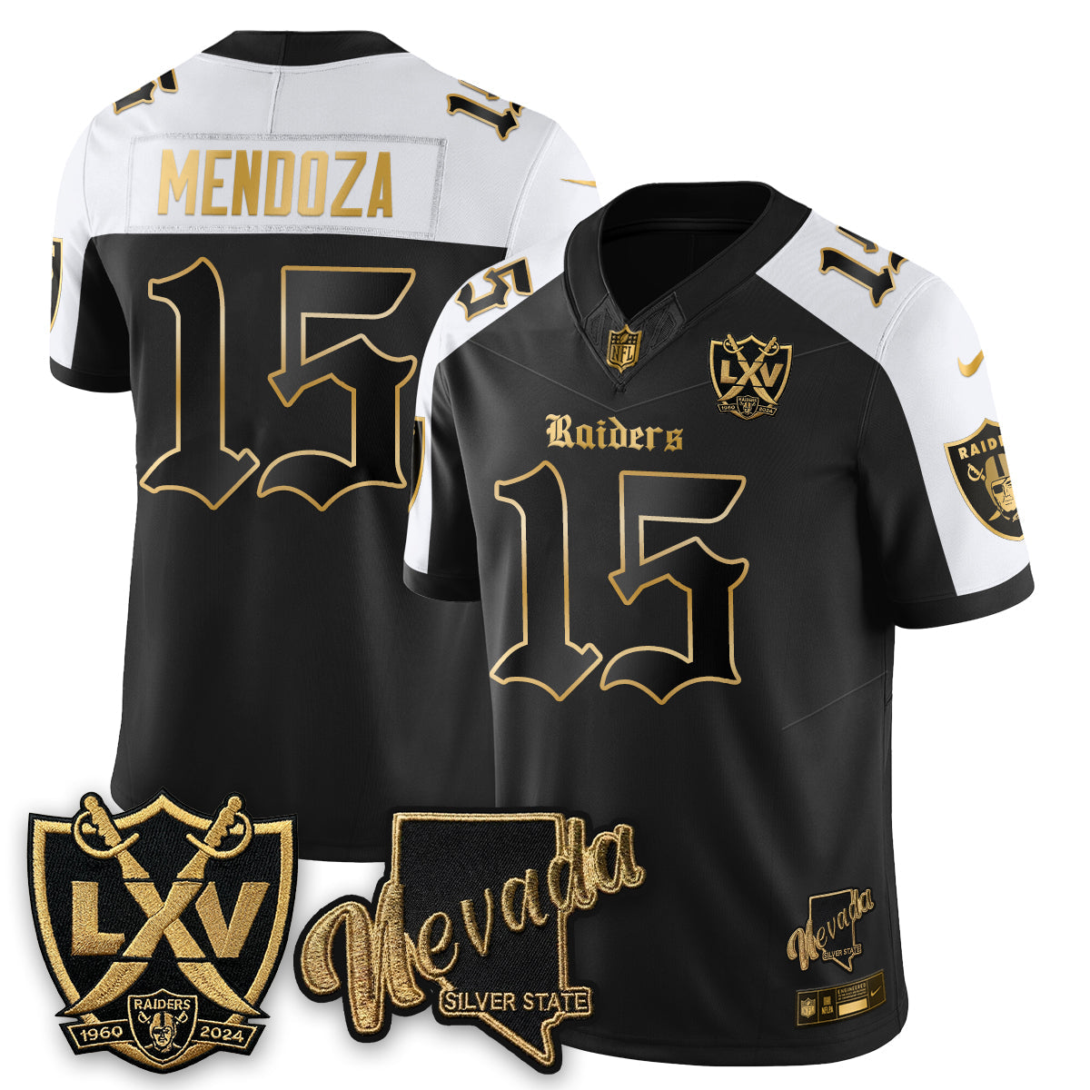 LVR Fernando Mendoza No.1 #15 Gothic Edition Jersey - Stitched V2-NQD