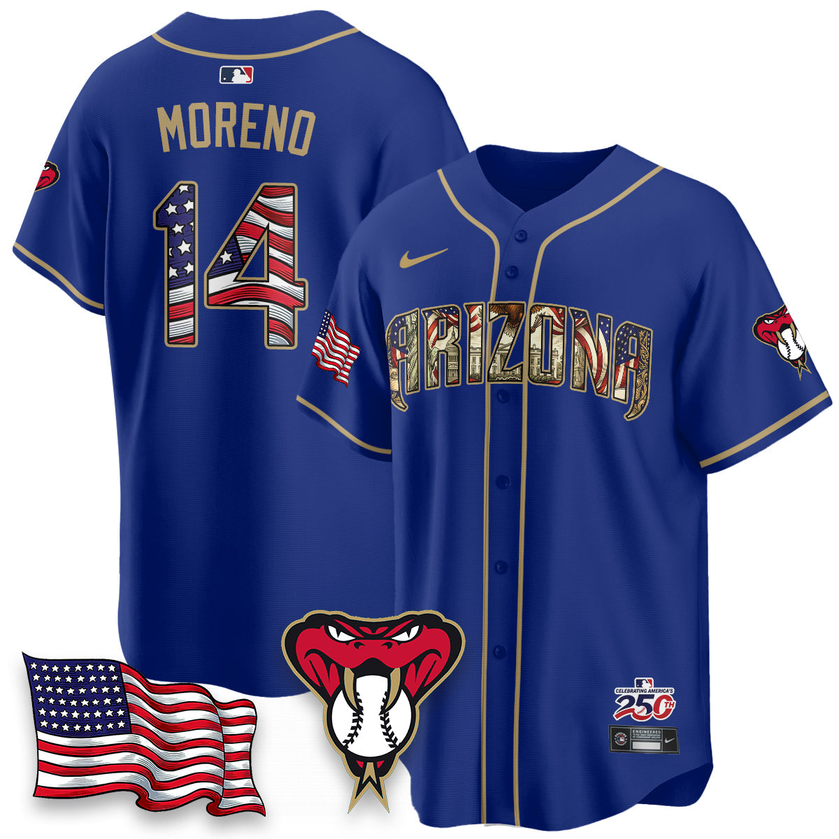 ARI 2026 Independence Day USA Vapor Limited Jersey - Stitched-NQD