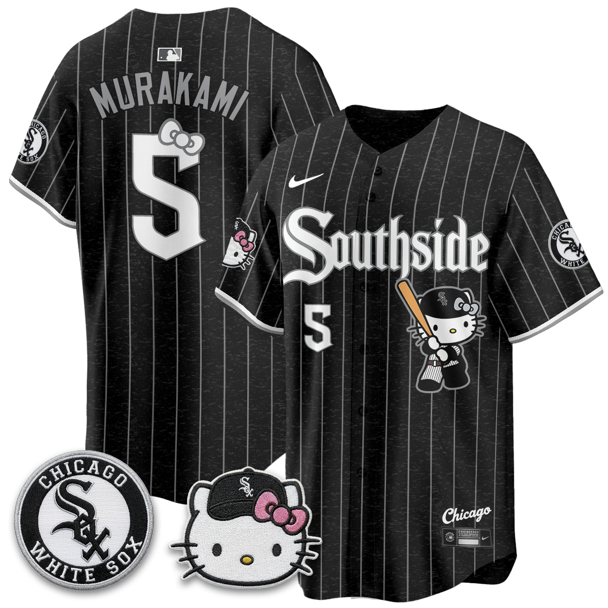 Chicago White Sox x Meow KT Vapor Jersey - Stitched-NQD