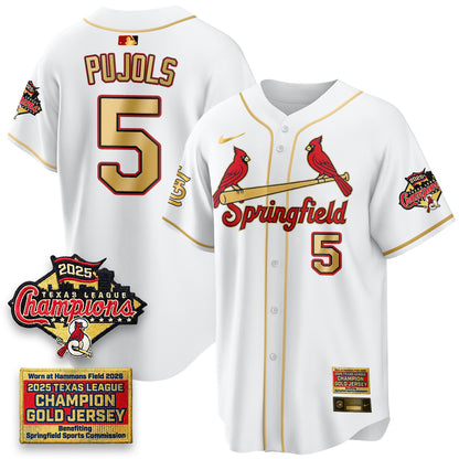 STL Springfield's Championship Gold Limited Jerseys - All Stitched