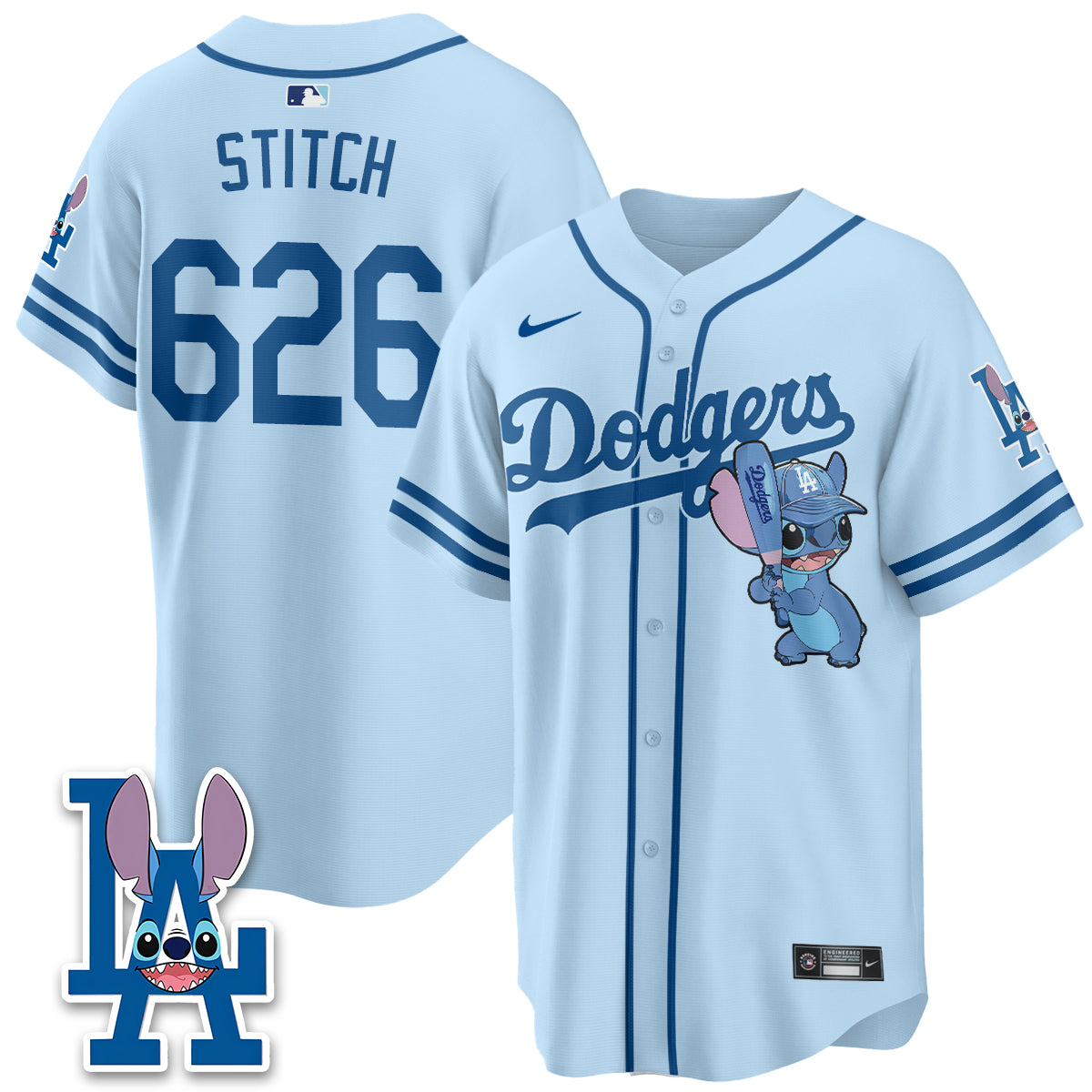 Los Angeles Dodgers x Blue Alien Edition Vapor Jersey - Stitched