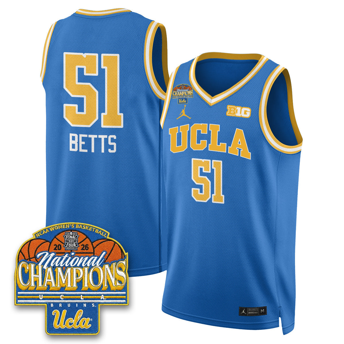 UCLA Women's Basketball National Champion 2026 Limited Jersey -  Stitched-NQD