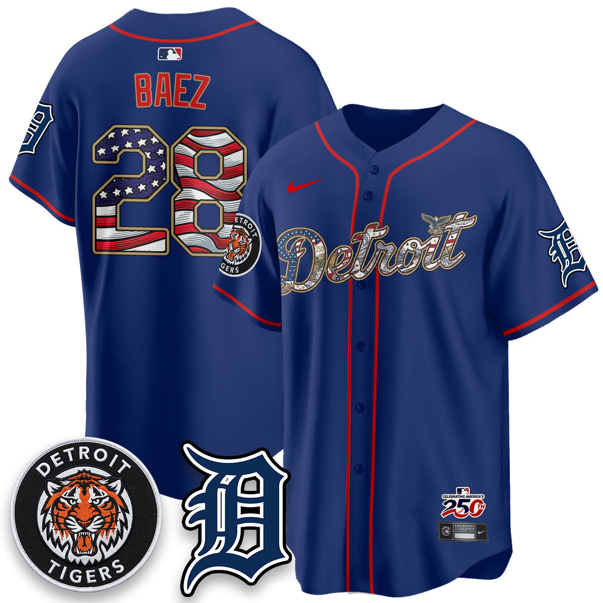 DET 2026 Independence Day USA Vapor Limited Jersey - Stitched-NQD