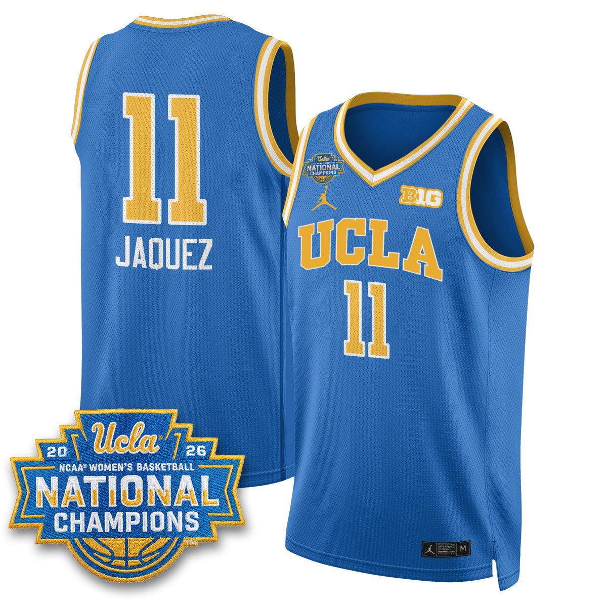 UCLA Women's Basketball National Champion 2026 Gear Limited Jersey -  Stitched-NQD