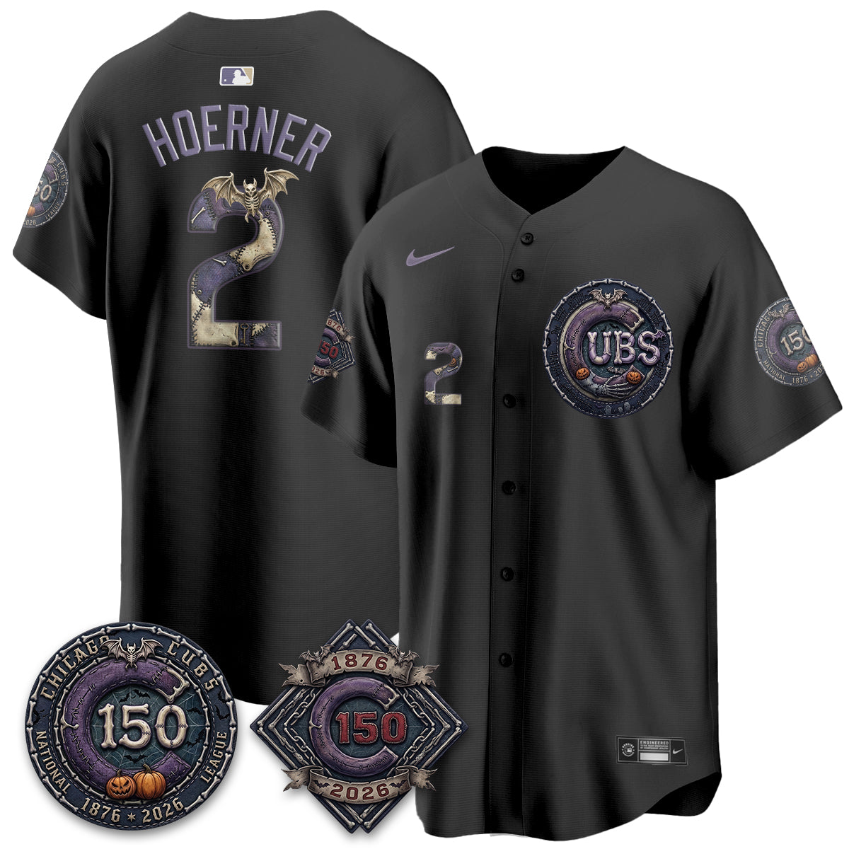 Chicago Cubs Nightmare Edition Vapor Limited Jersey - Printed