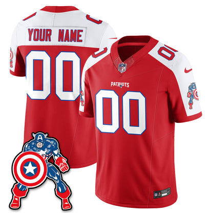 New England Patriots x Vibranium Shield Edition Vapor Custom Jersey - Stitched