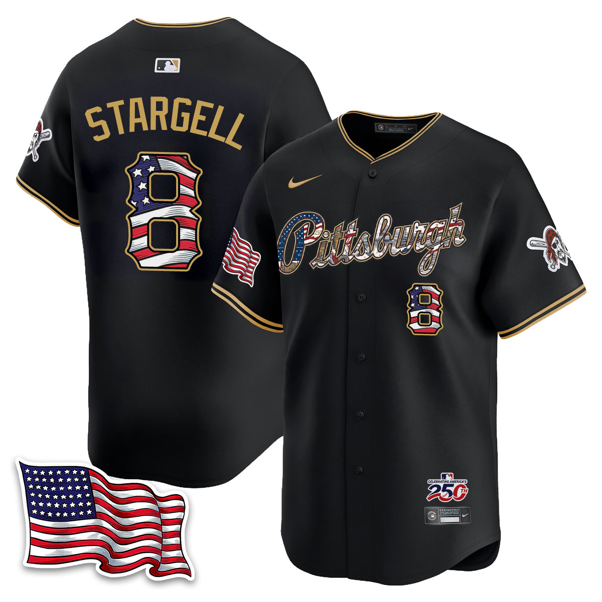 PIT 2026 Independence Day USA Vapor Limited Jersey - Stitched-NQD