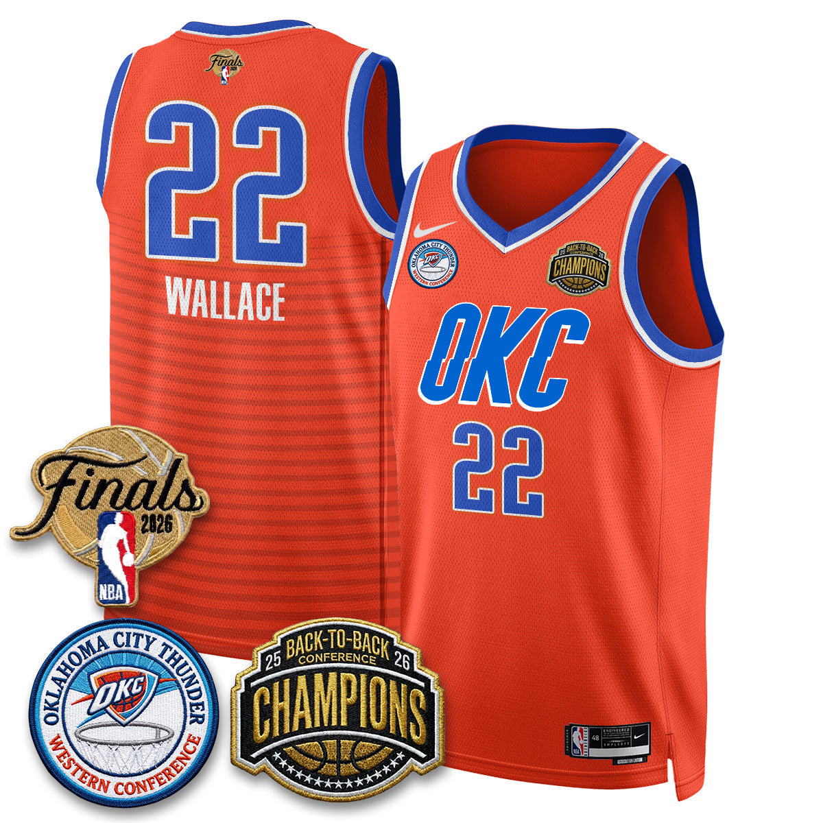 OKC 2026 NBA Western Conference Champions Vapor Jersey - Stitched-NQD