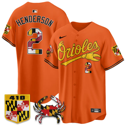 Baltimore Orioles Crab x Maryland Vapor Limited Jersey - Stitched-NQD