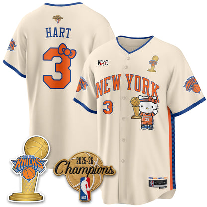 New York Knicks 2026 NBA Champions x Meow Kitty Vapor Jersey - Stitched