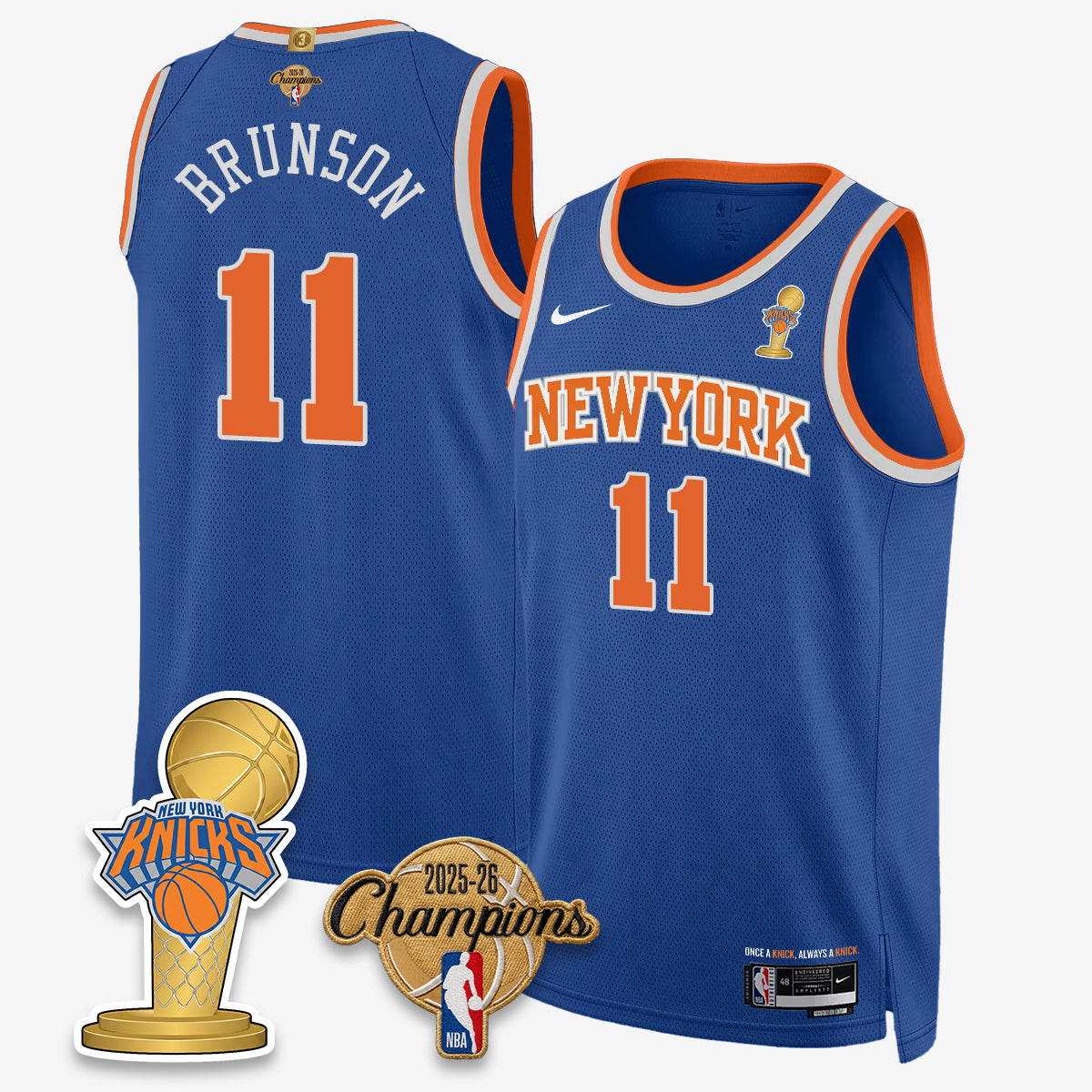 NYK 2026 Basketball Champions Vapor Jersey - Stitched-NQD