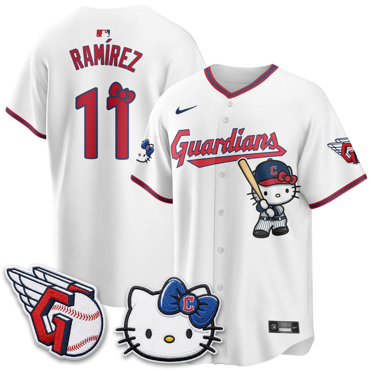 Cleveland Guardians x Meow KT Vapor Jersey - Stitched-NQD