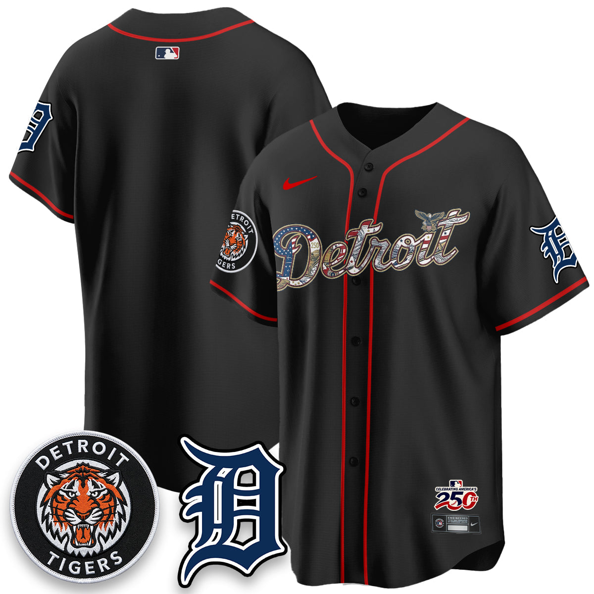 DET 2026 Independence Day USA Vapor Limited Jersey - Stitched-NQD