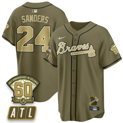ATL New Era Olive 2026 Armed Forces Day Vapor Limited Jersey - Stitched-NQD