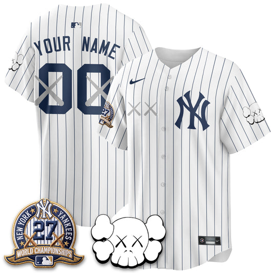 NYY x KAWS Edition Vapor Custom Jersey - Stitched-NQD