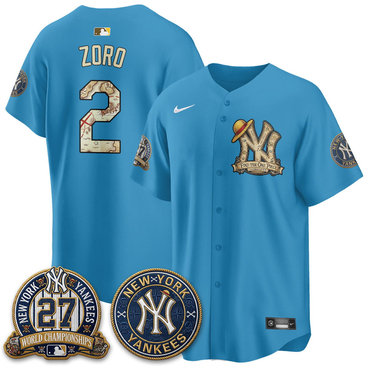 NYY x OP Japanese Cartoon Limited Jersey -  Stitched-NQD
