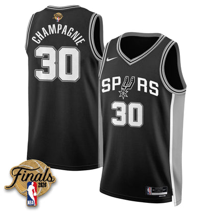 SAS 2026 NBA Western Conference Champions Vapor Jersey V2- Stitched-NQD